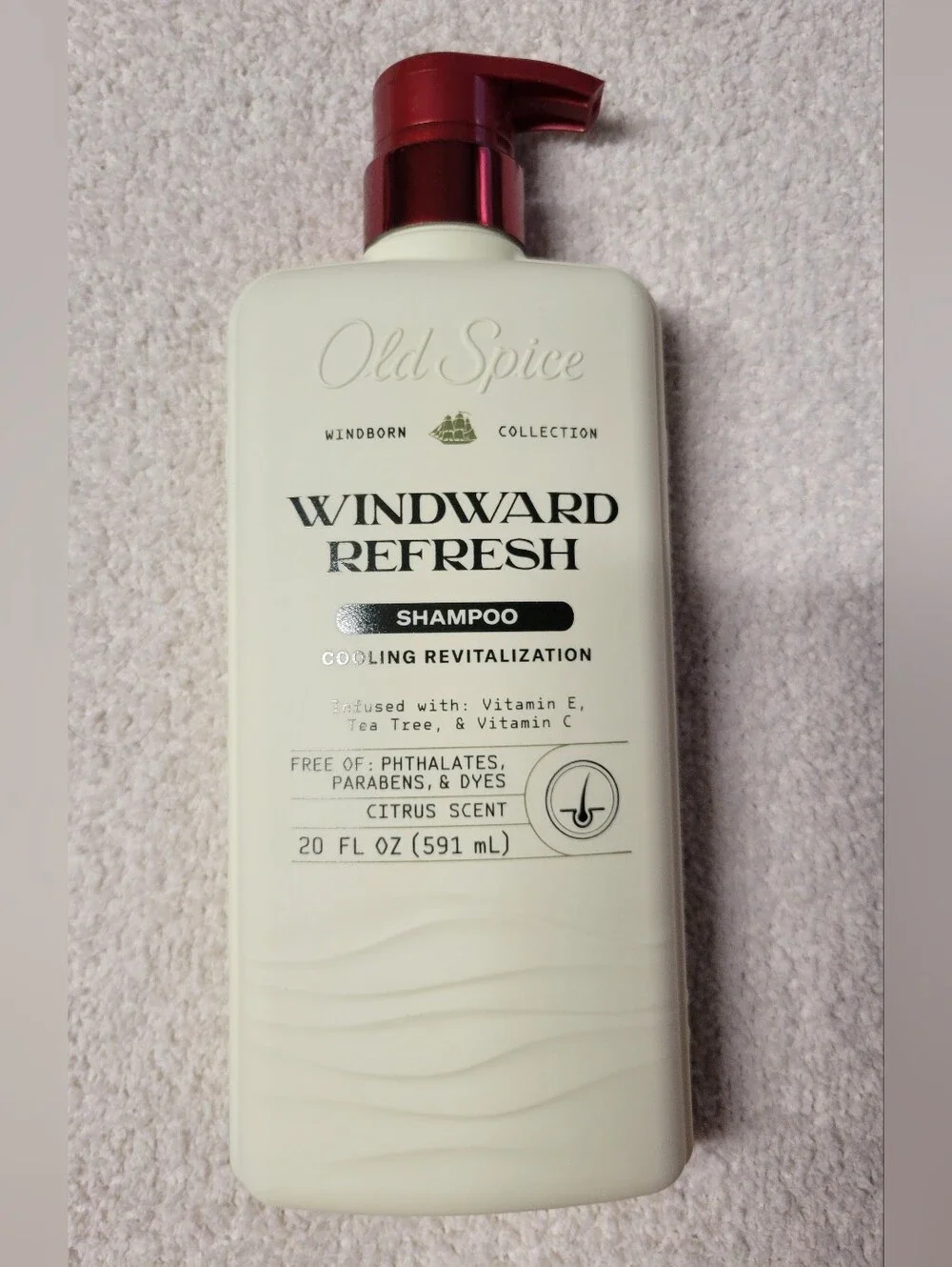 Old Spice Windborn Collection Windward Refresh Shampoo Citrus Scent 20 oz NEW